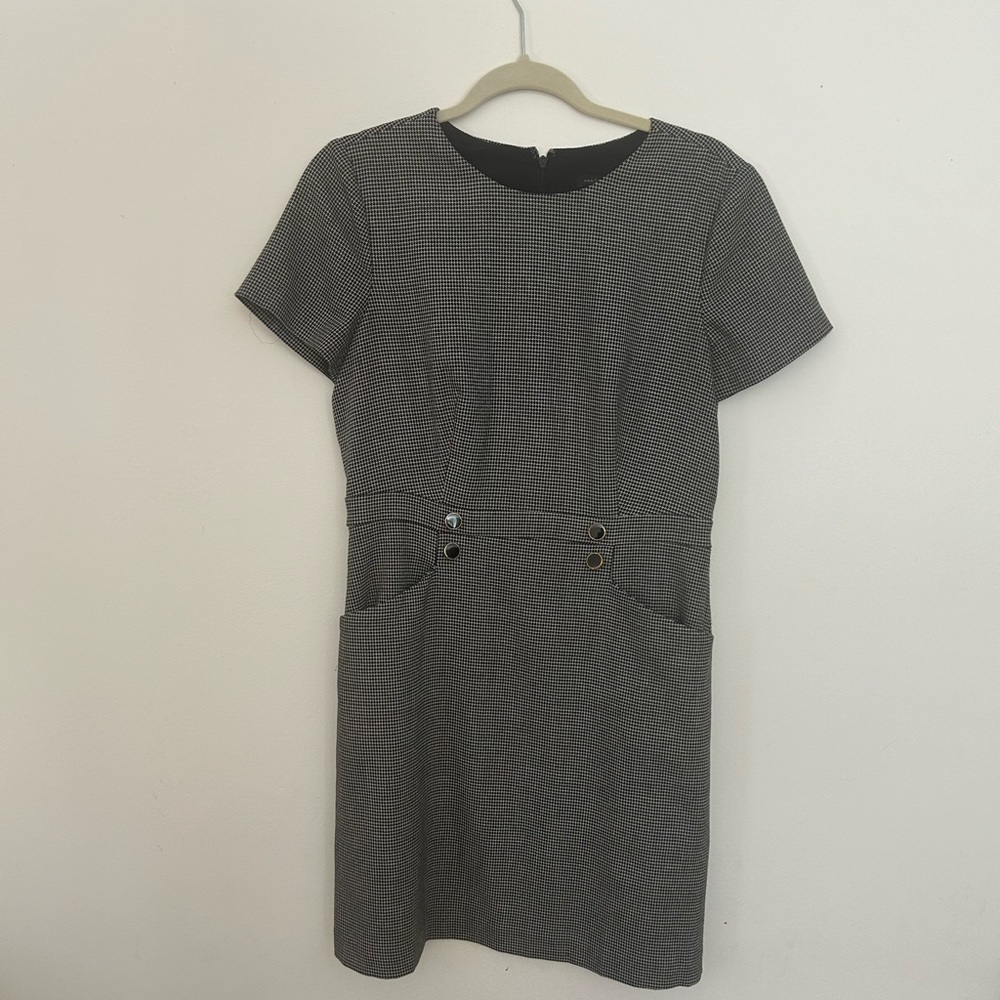 Ann Taylor Button Front Sheath Dress
